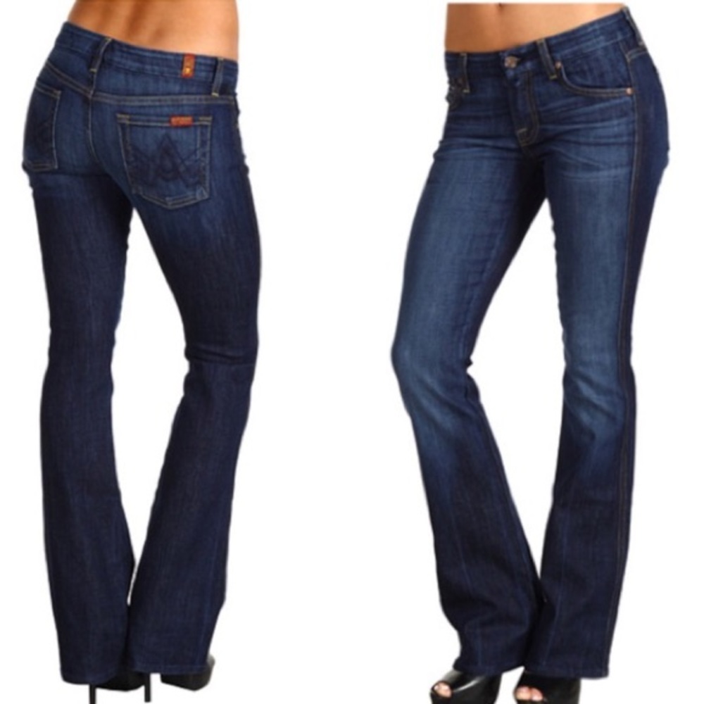 7 For All Mankind A-Pocket Flare Dark Wash Size 25